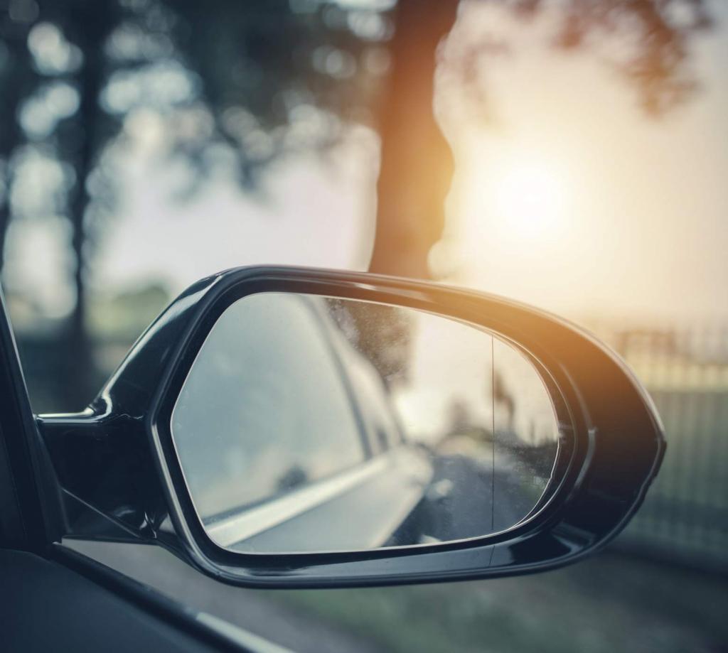 side mirror of car