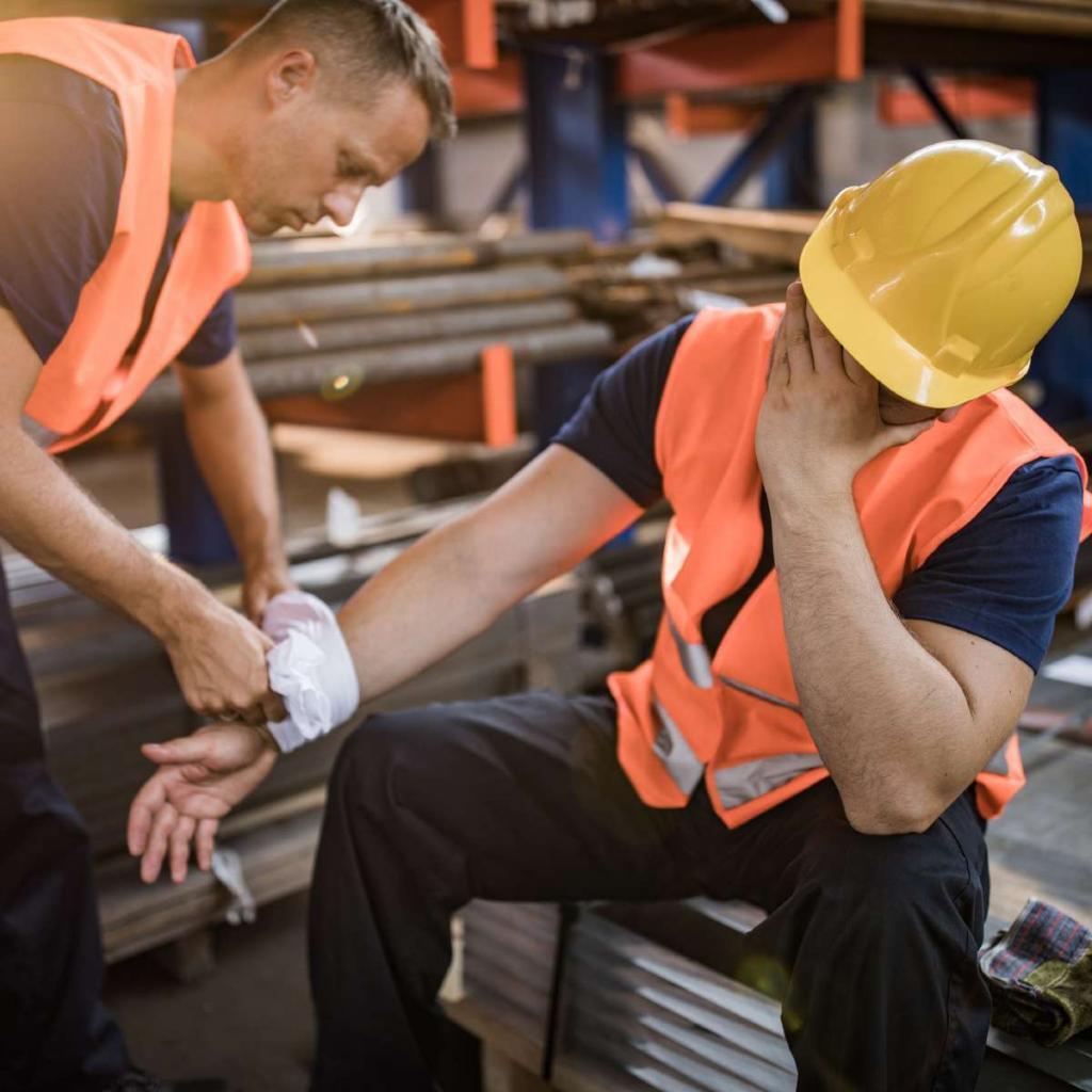 new york construction worker with a laceration injury