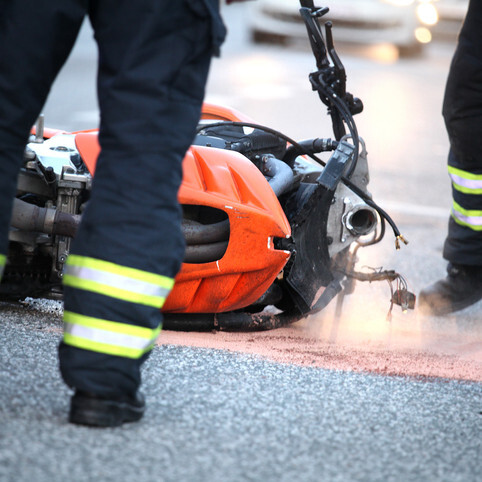 the scene of a new york motorcycle accident